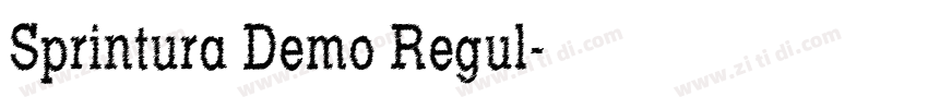 Sprintura Demo Regul字体转换 Sprintura Demo Regul字体转换